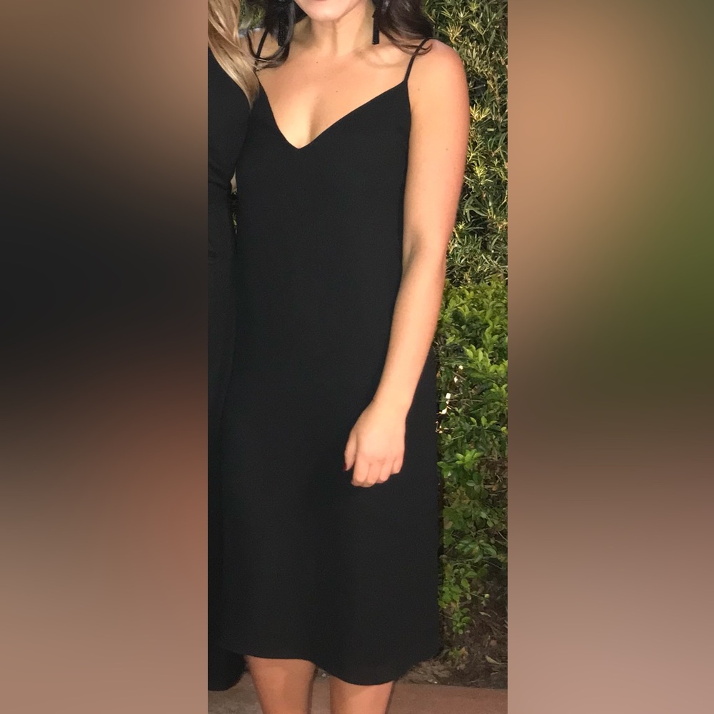 Babaton Aritizia Black Slip Midi Dress